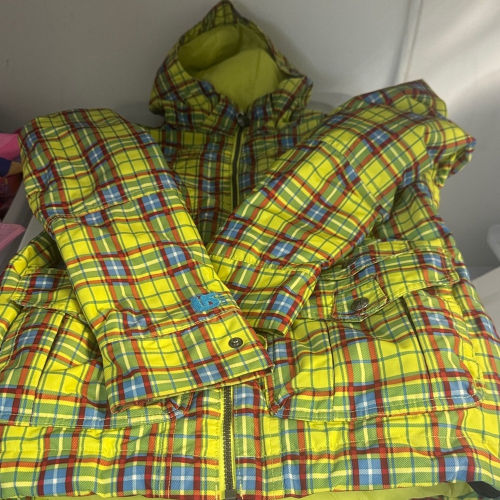 Burton ski snowboard colorful  Green and yellow Jacket